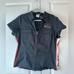 Harley-Davidson Women’s Zip Up Shop Shirt (Size 2XL)